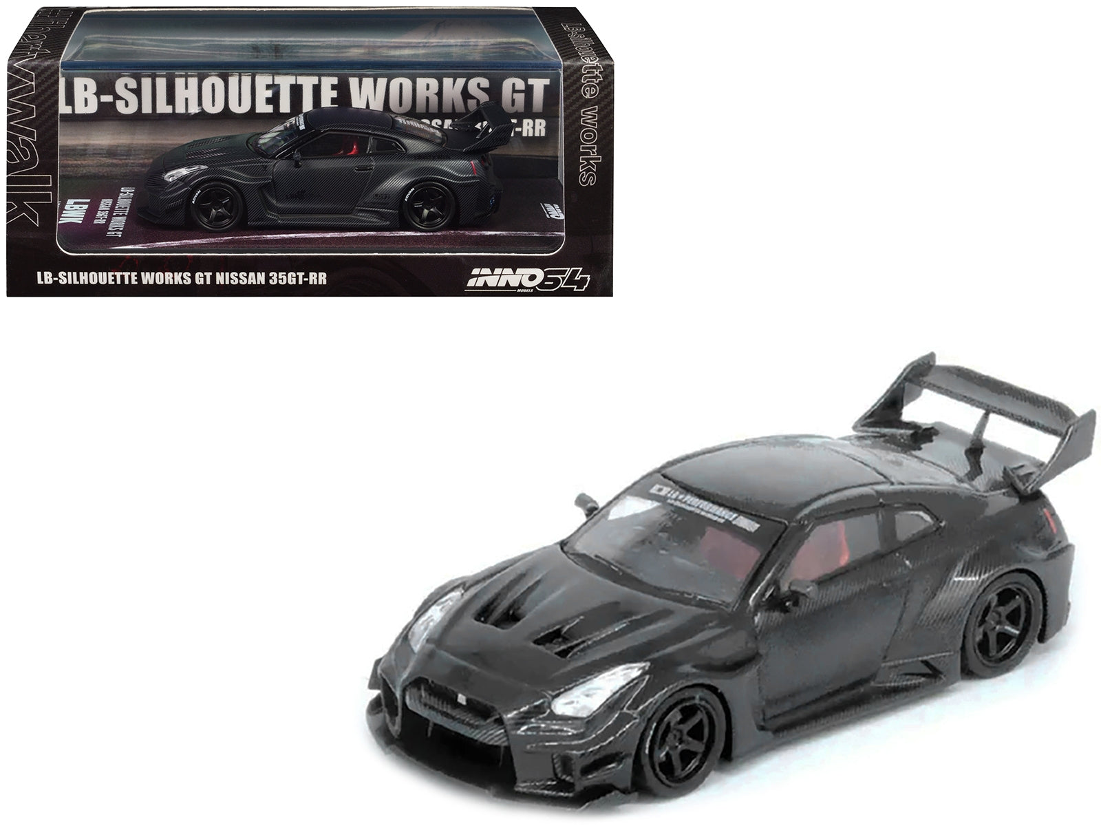 Nissan 35GT-RR RHD (Right Hand Drive) "LB-Silhouette Works GT" Full Dry Carbon 1/64 Diecast Model Car by Inno Models Inno Models