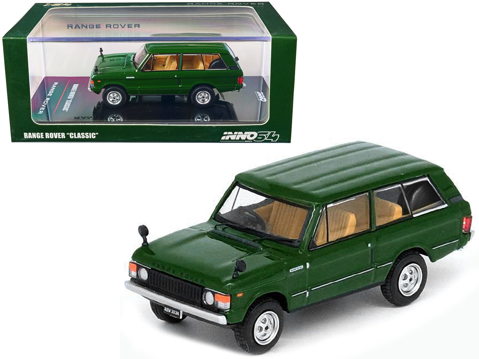 Land Rover Range Rover Classic RHD (Right Hand Drive) Lincoln Green 1/64 Diecast Model Car by Inno Models Inno Models