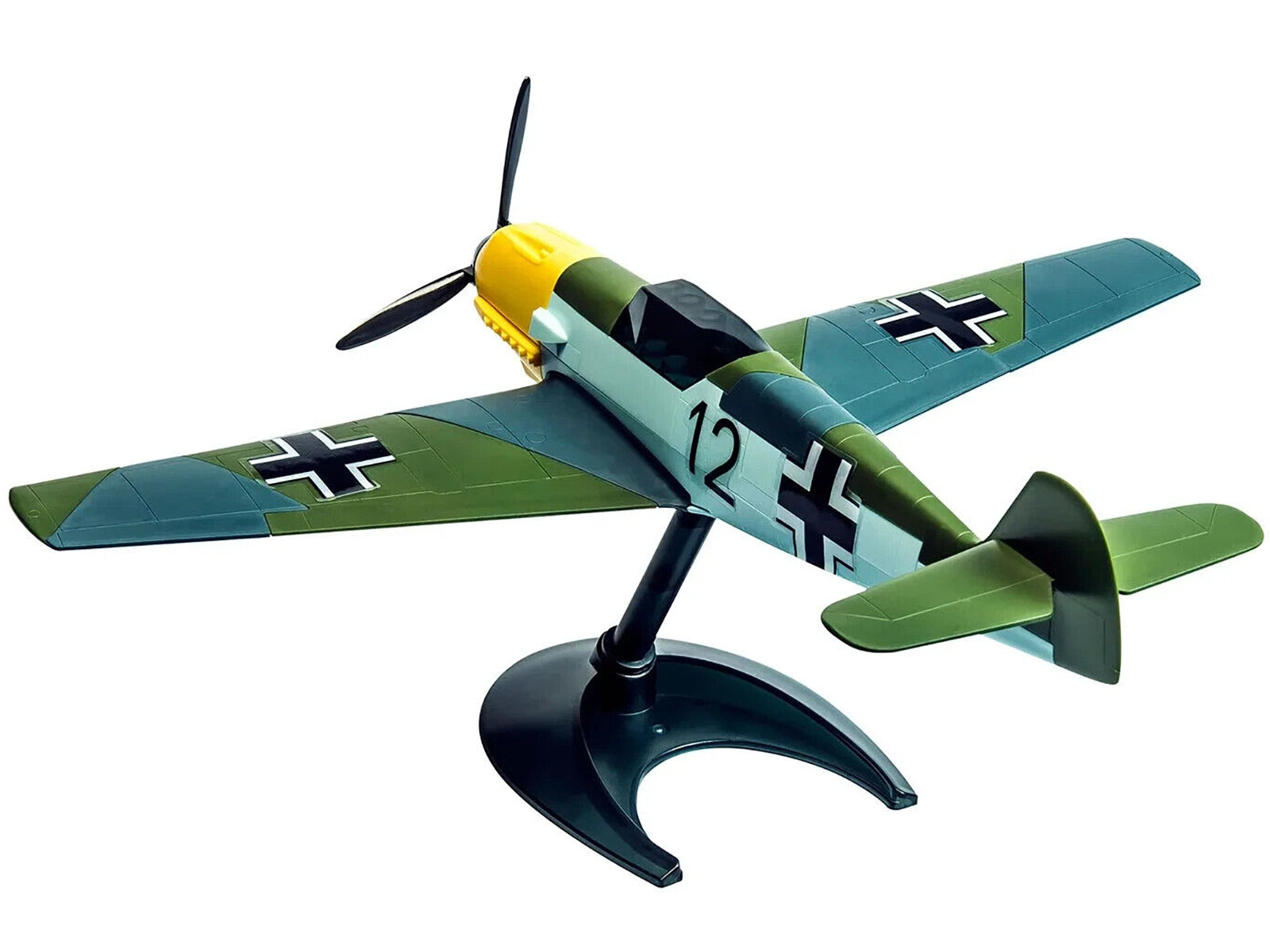 Skill 1 Model Kit Messerschmitt BF109 Snap Together Painted Plastic Model Airplane Kit by Airfix Quickbuild Airfix Quickbuild