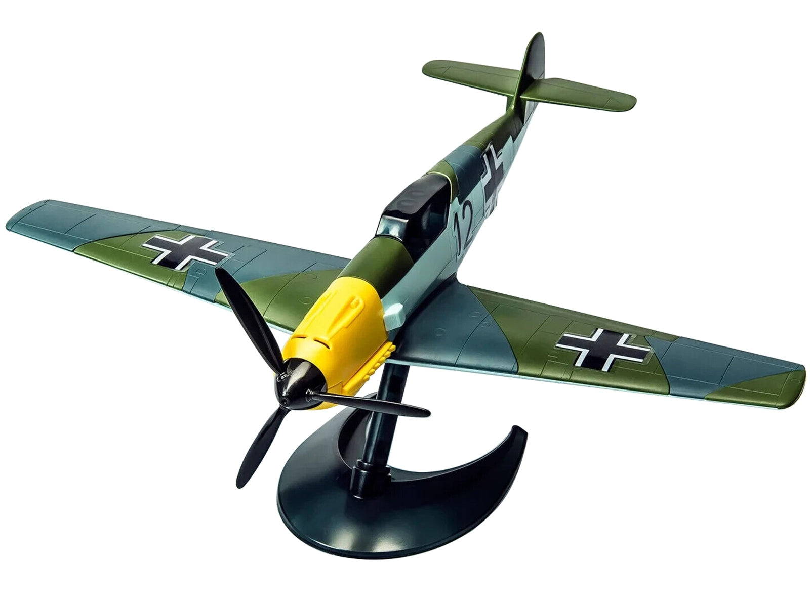 Skill 1 Model Kit Messerschmitt BF109 Snap Together Painted Plastic Model Airplane Kit by Airfix Quickbuild Airfix Quickbuild