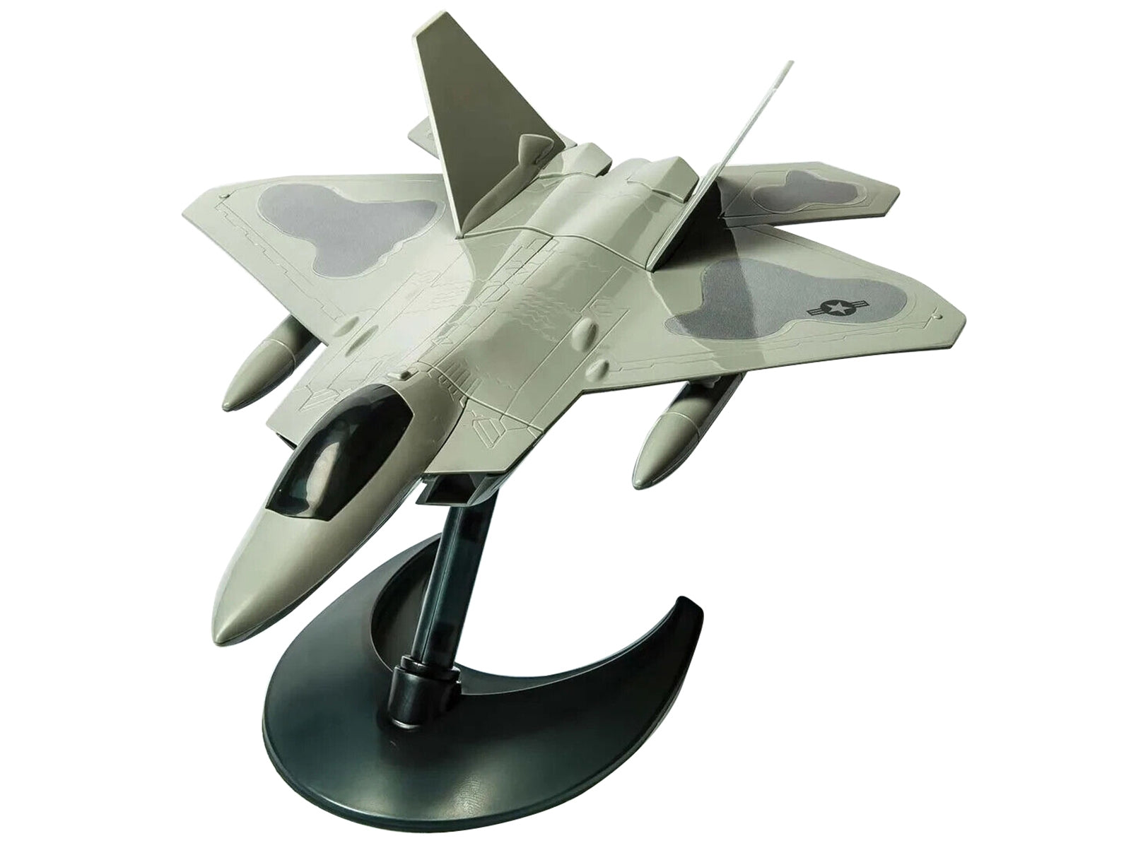 Skill 1 Model Kit F22 Raptor Snap Together Painted Plastic Model Airplane Kit by Airfix Quickbuild Airfix Quickbuild