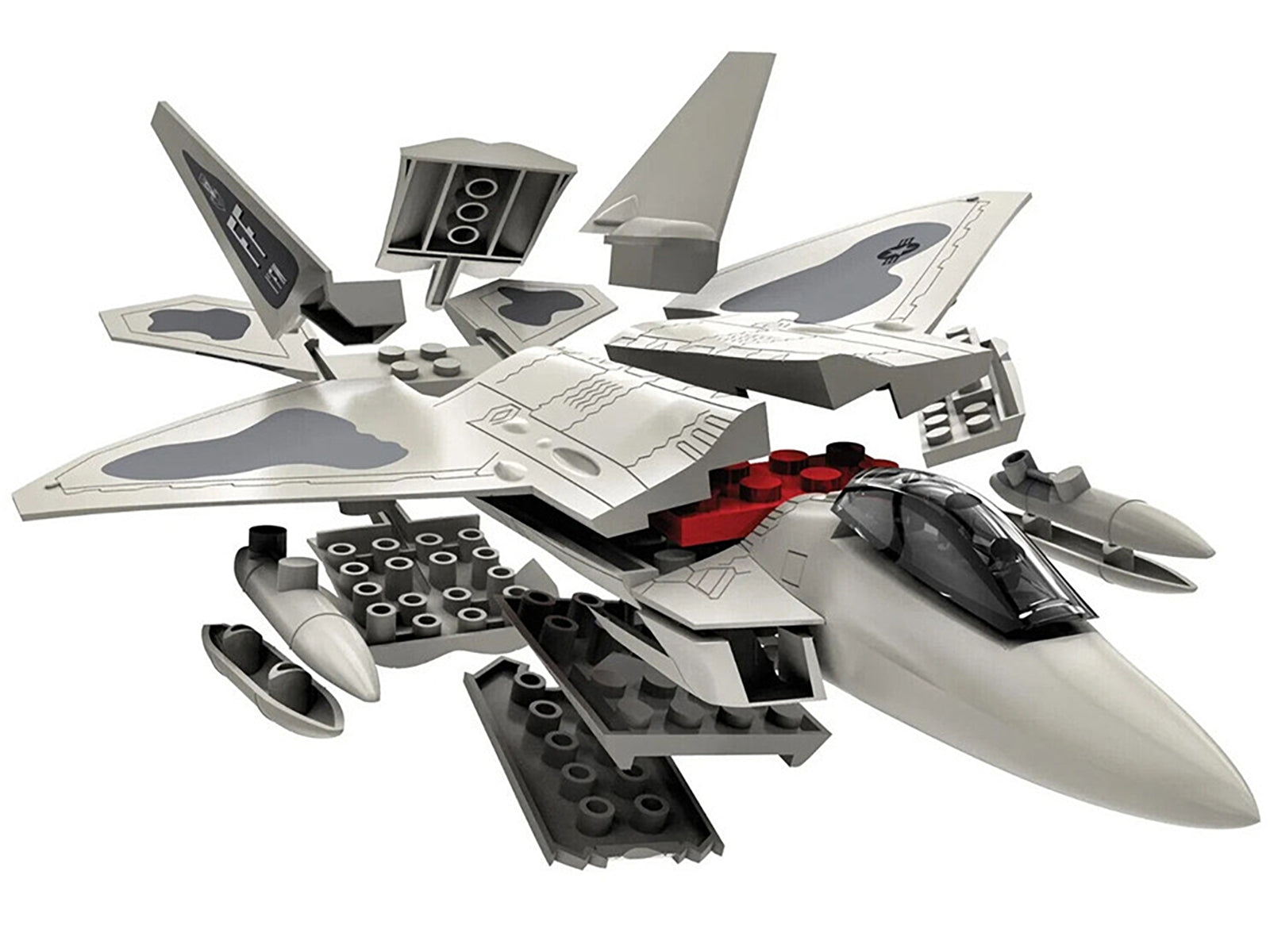 Skill 1 Model Kit F22 Raptor Snap Together Painted Plastic Model Airplane Kit by Airfix Quickbuild Airfix Quickbuild