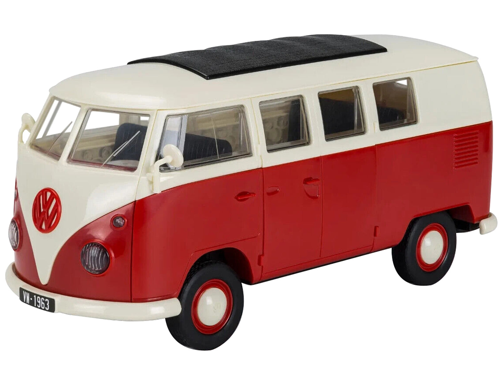 Skill 1 Model Kit Volkswagen Camper Van Red Snap Together Model by Airfix Quickbuild Airfix Quickbuild