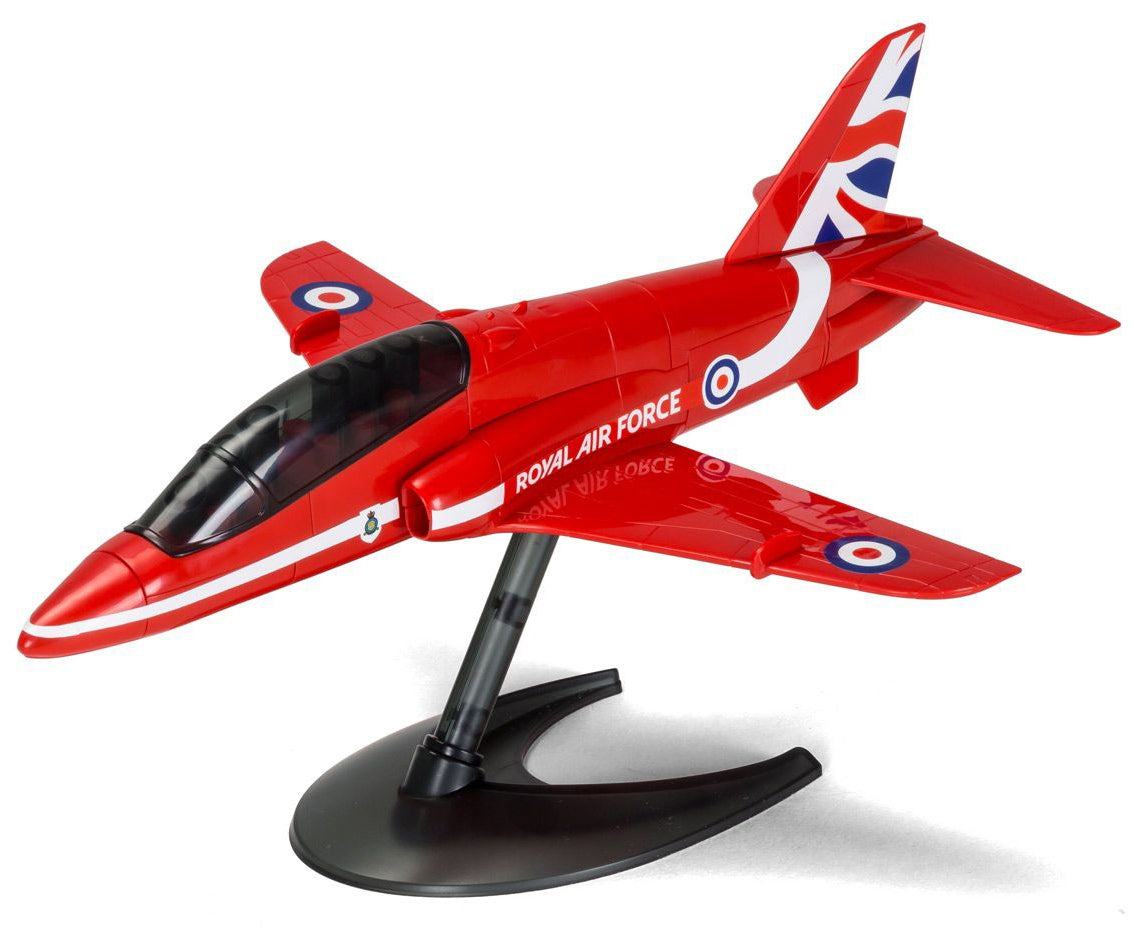 Skill 1 Model Kit Royal Air Force Red Arrows Hawk Aircraft Red Snap Together Painted Plastic Model Airplane Kit by Airfix Quickbuild Airfix Quickbuild