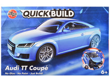 Load image into Gallery viewer, Skill 1 Model Kit Audi TT Coupe Blue Snap Together Snap Together Snap Together Painted Plastic Model Car Kit by Airfix Quickbuild Airfix Quickbuild
