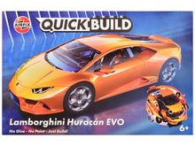 Load image into Gallery viewer, Skill 1 Model Kit Lamborghini Huracan EVO Orange Snap Together Snap Together Painted Plastic Model Car Kit by Airfix Quickbuild Airfix Quickbuild
