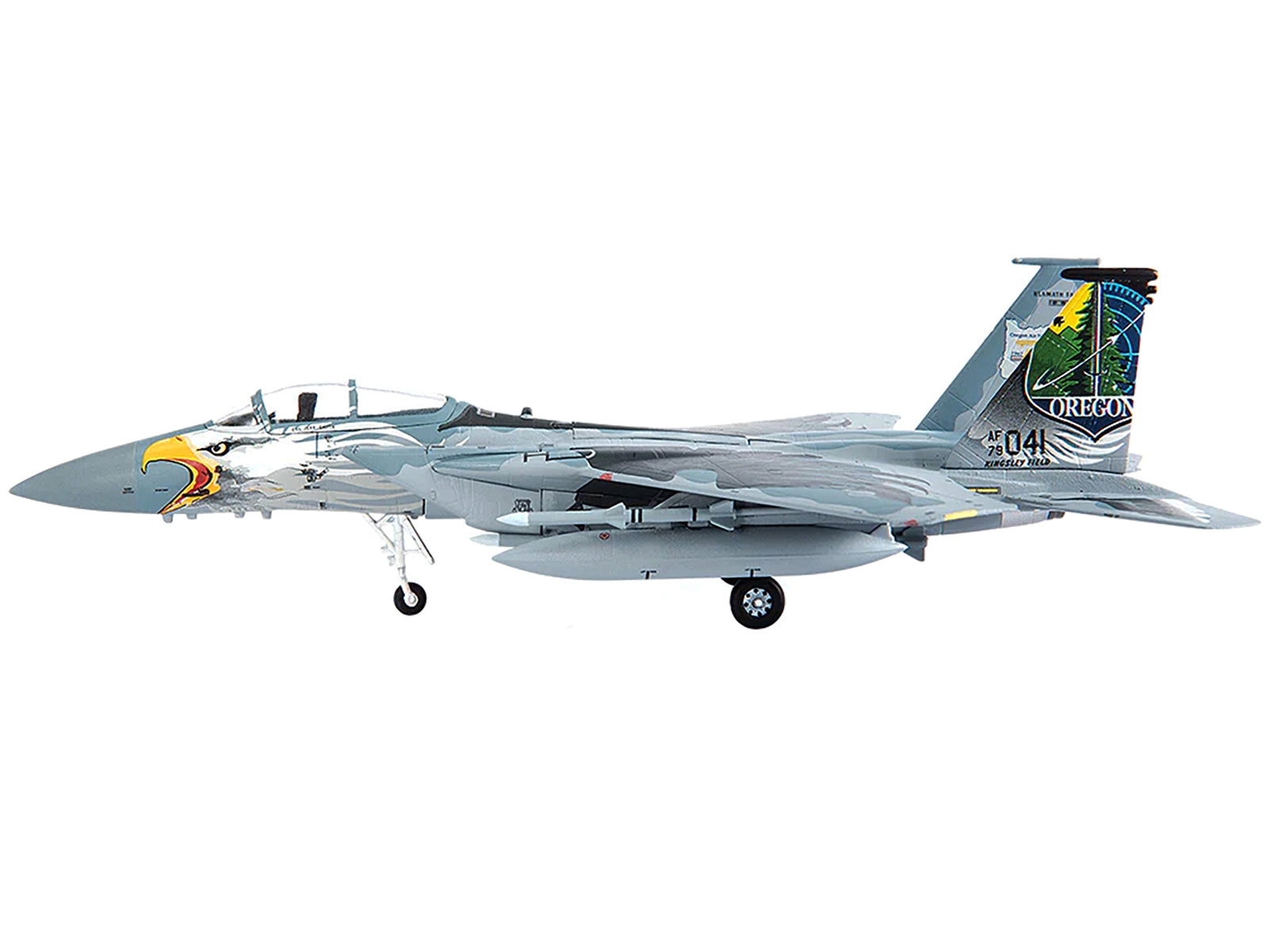 McDonnell Douglas F-15C Eagle Fighter Aircraft US Air Forces "Oregon Air National Guard 173rd Fighter Wing" (2016) Limited Edition to 500 pieces Worldwide 1/144 Diecast Model by JC Wings JC Wings