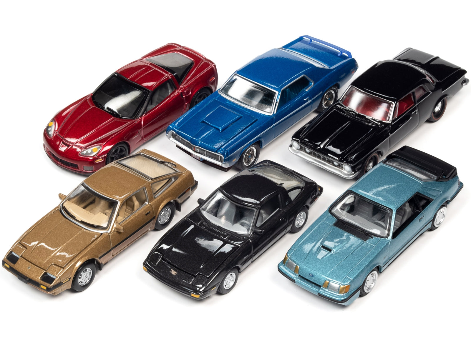 "Classic Gold Collection" 2022 Set A of 6 Cars Release 2 1/64 Diecast Model Cars by Johnny Lightning Johnny Lightning