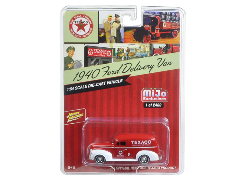 1940 Ford Delivery Van "Texaco" Red 1/64 Diecast Model Car by Johnny Lightning Johnny Lightning