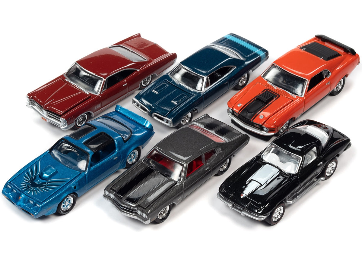 "Muscle Cars USA" 2022 Set B of 6 pieces Release 1 1/64 Diecast Model Cars by Johnny Lightning Johnny Lightning