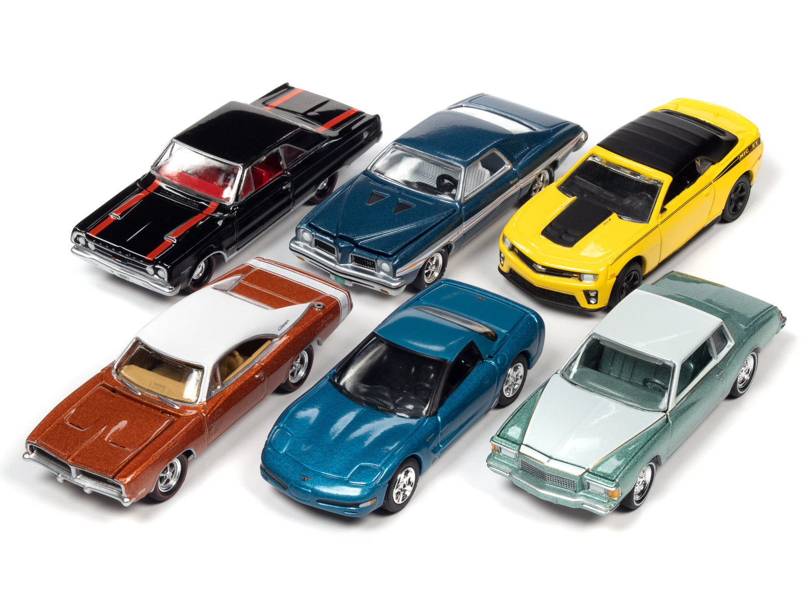 "Muscle Cars USA" 2022 Set B of 6 pieces Release 2 1/64 Diecast Model Cars by Johnny Lightning Johnny Lightning