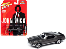 Load image into Gallery viewer, 1969 Ford Mustang Mach I Gray Metallic with Black Stripes &quot;John Wick&quot; (2014) Movie &quot;Pop Culture&quot; 2024 Release 2 1/64 Diecast Model Car by Johnny Lightning Johnny Lightning
