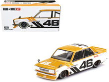 Load image into Gallery viewer, Datsun 510 Street &quot;BRE510 V3&quot; RHD (Right Hand Drive) #46 Gold and White (Designed by Jun Imai) &quot;Kaido House&quot; Special 1/64 Diecast Model Car by True Scale Miniatures True Scale Miniatures
