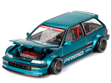 Load image into Gallery viewer, Honda Civic (EF) Kaido Works V1 Blue Metallic (Designed by Jun Imai) &quot;Kaido House&quot; Special 1/64 Diecast Model Car by Mini GT Mini GT
