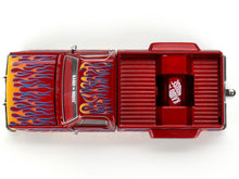 Load image into Gallery viewer, Chevrolet Silverado Dually Pickup Truck &quot;On Fire V1&quot; Red Metallic with Flames and Red Interior (Designed by Jun Imai) &quot;Kaido House&quot; Special 1/64 Diecast Model Car by Mini GT Mini GT
