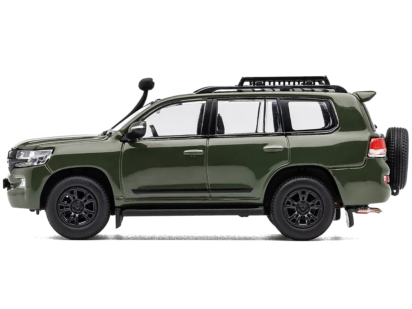 2015 Toyota Land Cruiser (200) Green with Roof Rack 1/64 Diecast Model Car by GCD GCD