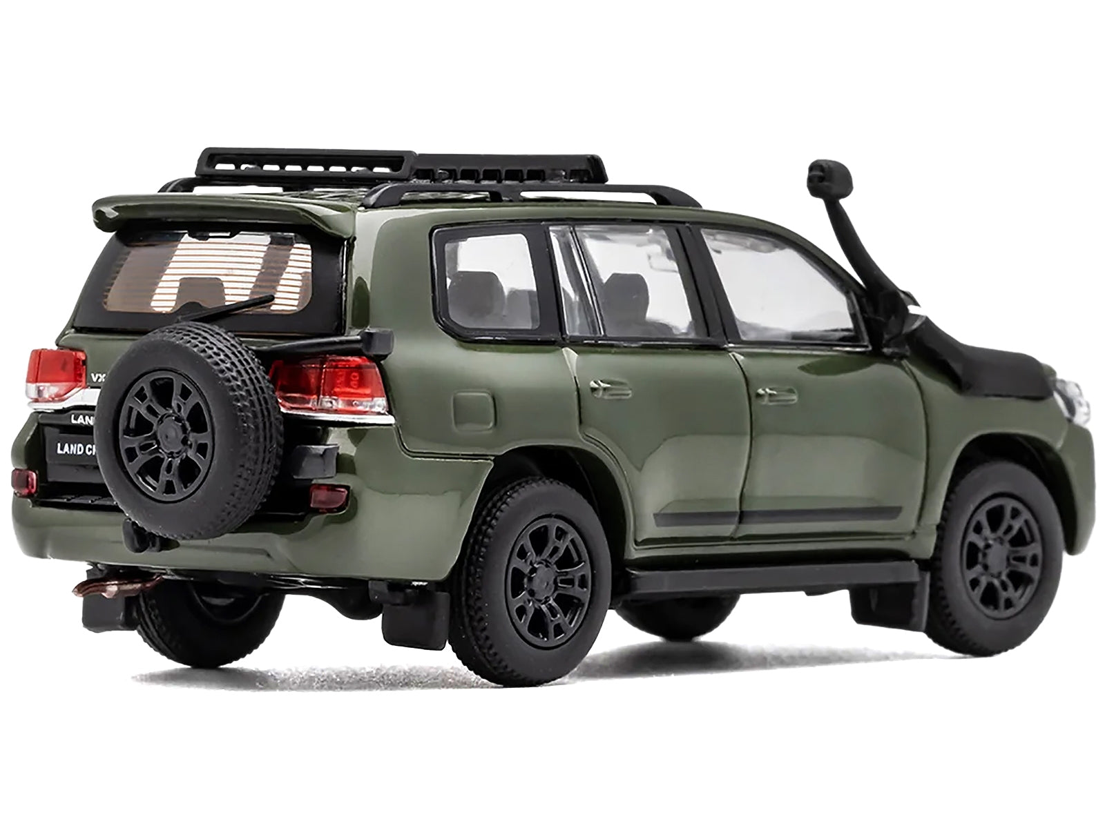 2015 Toyota Land Cruiser (200) Green with Roof Rack 1/64 Diecast Model Car by GCD GCD