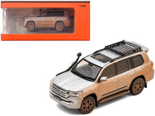 Load image into Gallery viewer, 2015 Toyota Land Cruiser (200) Silver Metallic (Dirty Version) with Roof Rack 1/64 Diecast Model Car by GCD GCD
