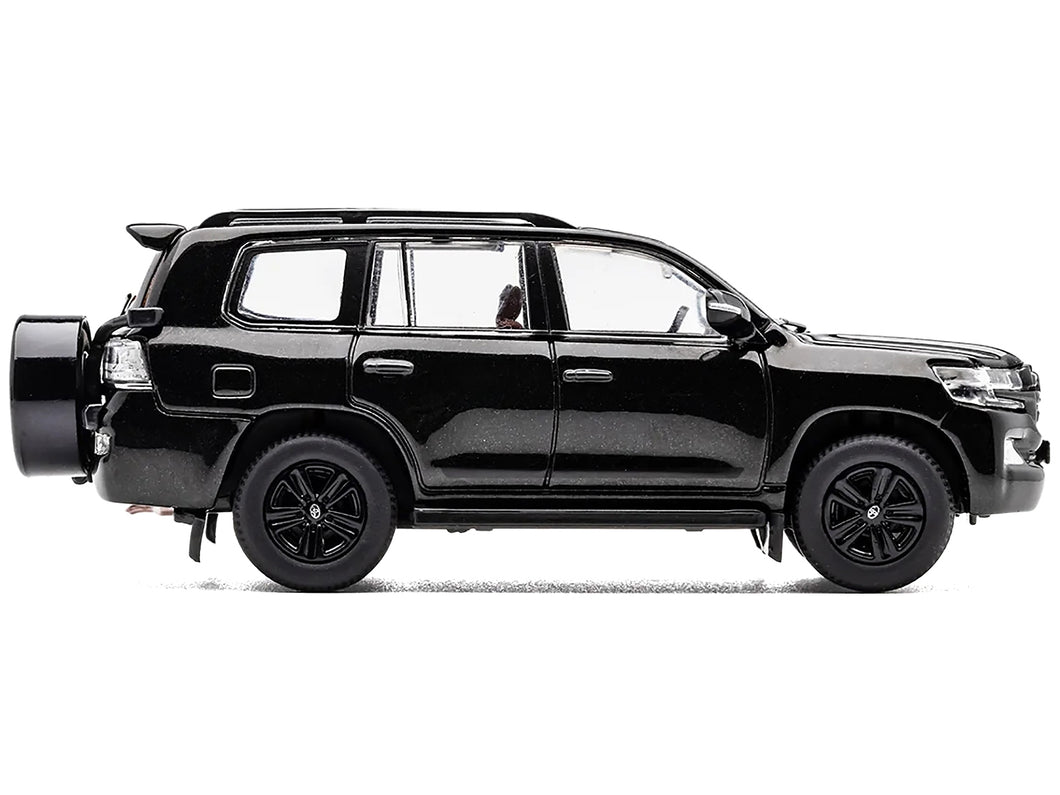 2015 Toyota Land Cruiser (200) Black with Roof Rack 1/64 Diecast Model Car by GCD GCD