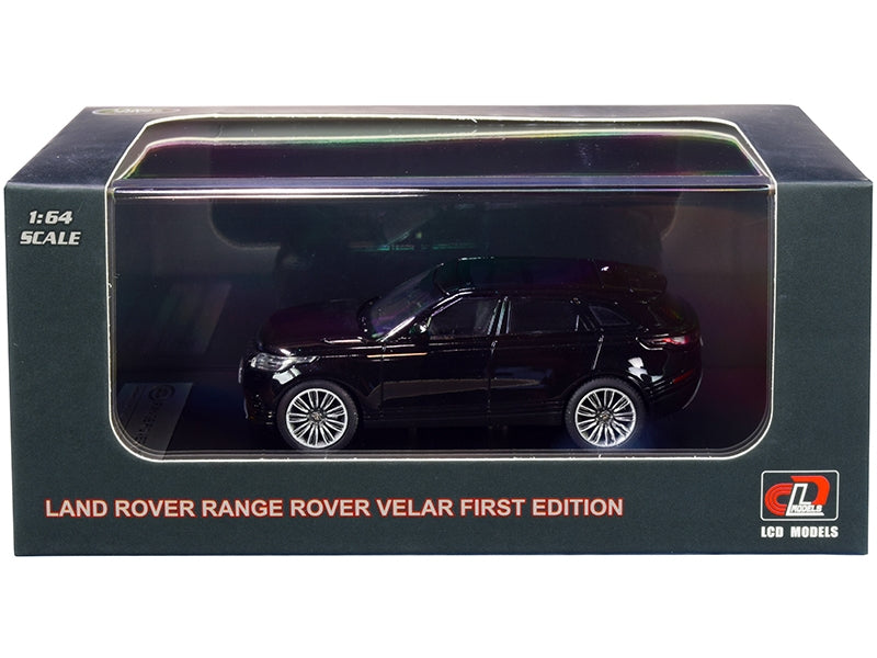 Land Rover Range Rover Velar First Edition with Sunroof Black Metallic 1/64 Diecast Model Car by LCD Models LCD Models