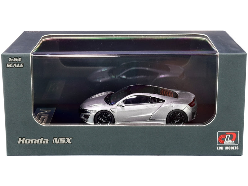 Honda NSX Silver Metallic with Carbon Top 1/64 Diecast Model Car by LCD Models LCD Models