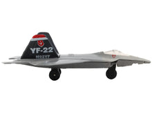 Load image into Gallery viewer, Lockheed Martin F-22 Raptor Stealth Aircraft Gray &quot;United States Air Force YF-22&quot; with Runway Section Diecast Model Airplane by Runway24 Runway24
