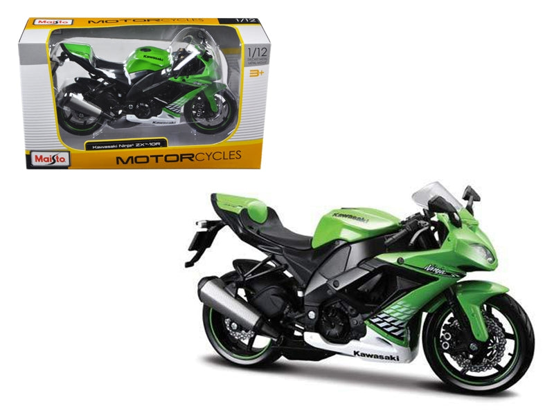 2010 Kawasaki Ninja ZX-10R Green 1/12 Diecast Motorcycle Model by Maisto Maisto