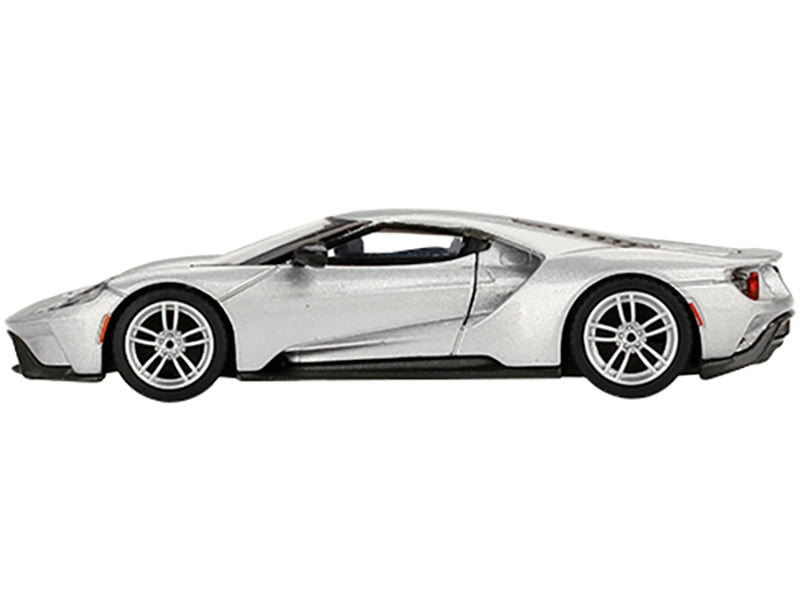 Ford GT Ingot Silver Metallic Limited Edition to 2400 pieces Worldwide 1/64 Diecast Model Car by True Scale Miniatures True Scale Miniatures