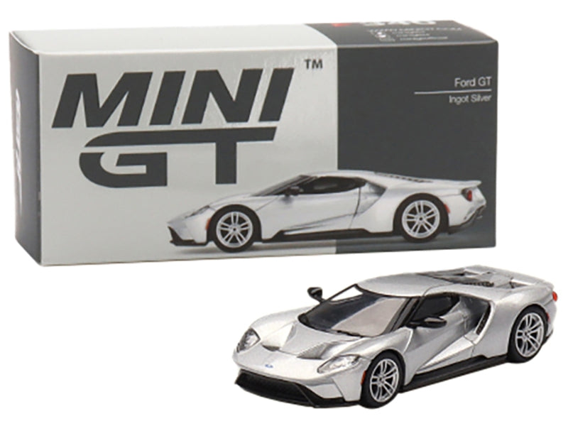 Ford GT Ingot Silver Metallic Limited Edition to 2400 pieces Worldwide 1/64 Diecast Model Car by True Scale Miniatures True Scale Miniatures