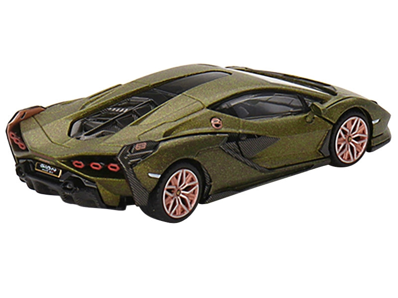 Lamborghini Sian FKP 37 "Presentation Edition" Matt Green Metallic Limited Edition to 4800 pieces Worldwide 1/64 Diecast Model Car by True Scale Miniatures True Scale Miniatures