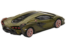 Load image into Gallery viewer, Lamborghini Sian FKP 37 &quot;Presentation Edition&quot; Matt Green Metallic Limited Edition to 4800 pieces Worldwide 1/64 Diecast Model Car by True Scale Miniatures True Scale Miniatures
