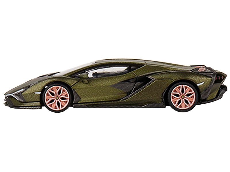 Lamborghini Sian FKP 37 "Presentation Edition" Matt Green Metallic Limited Edition to 4800 pieces Worldwide 1/64 Diecast Model Car by True Scale Miniatures True Scale Miniatures