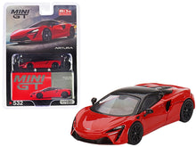 Load image into Gallery viewer, McLaren Artura Vermillion Red with Black Top Limited Edition to 2400 pieces Worldwide 1/64 Diecast Model Car by True Scale Miniatures True Scale Miniatures
