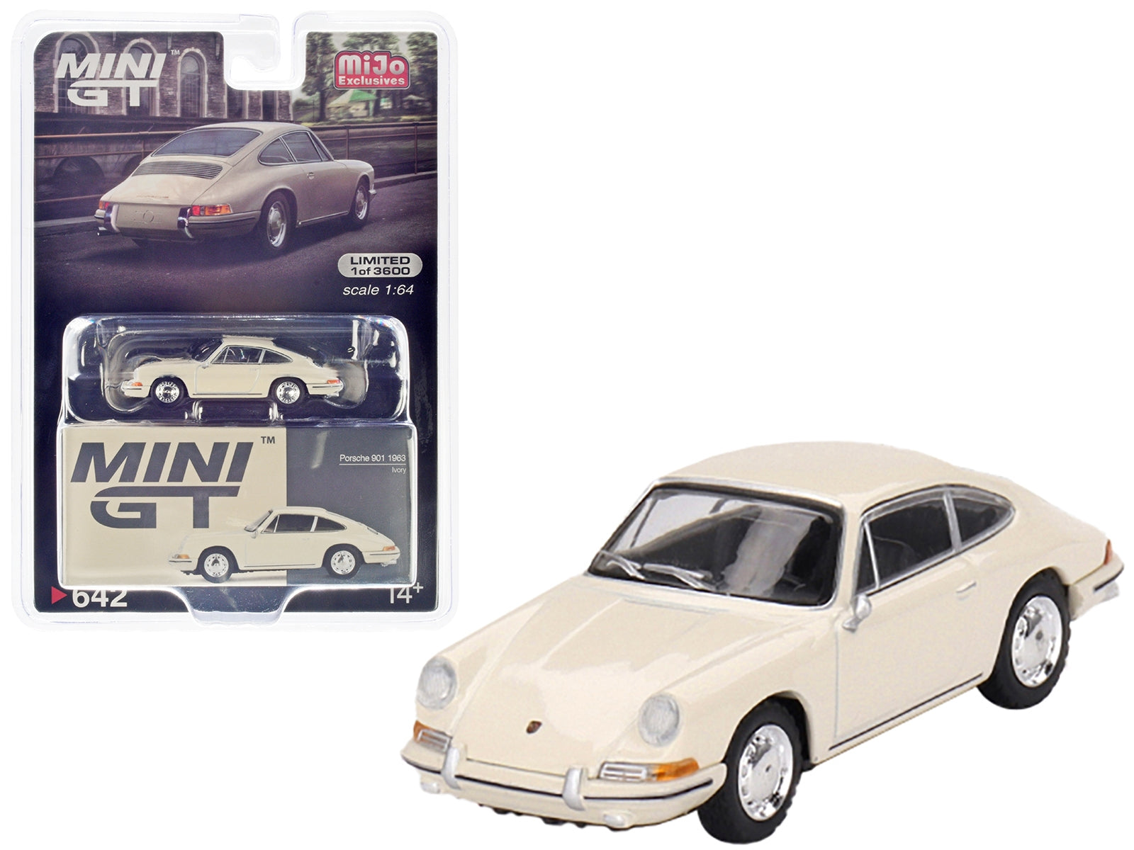 1963 Porsche 901 Ivory Limited Edition to 3600 pieces Worldwide 1/64 Diecast Model Car by True Scale Miniatures True Scale Miniatures