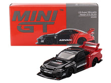 Load image into Gallery viewer, Nissan &quot;LB-Super Silhouette&quot; S15 SILVIA RHD (Right Hand Drive) Red and Black &quot;ADVAN&quot; Limited Edition 1/64 Diecast Model Car by Mini GT Mini GT
