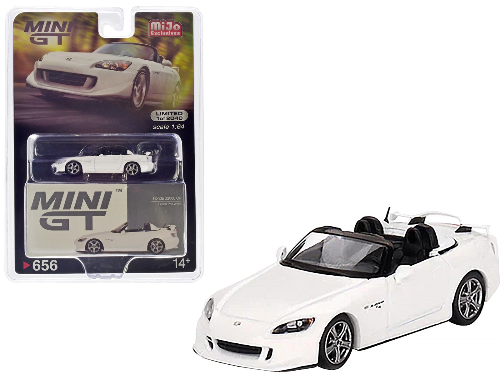 Honda S2000 (AP2) CR Convertible Grand Prix White Limited Edition to 2040 pieces Worldwide 1/64 Diecast Model Car by True Scale Miniatures True Scale Miniatures