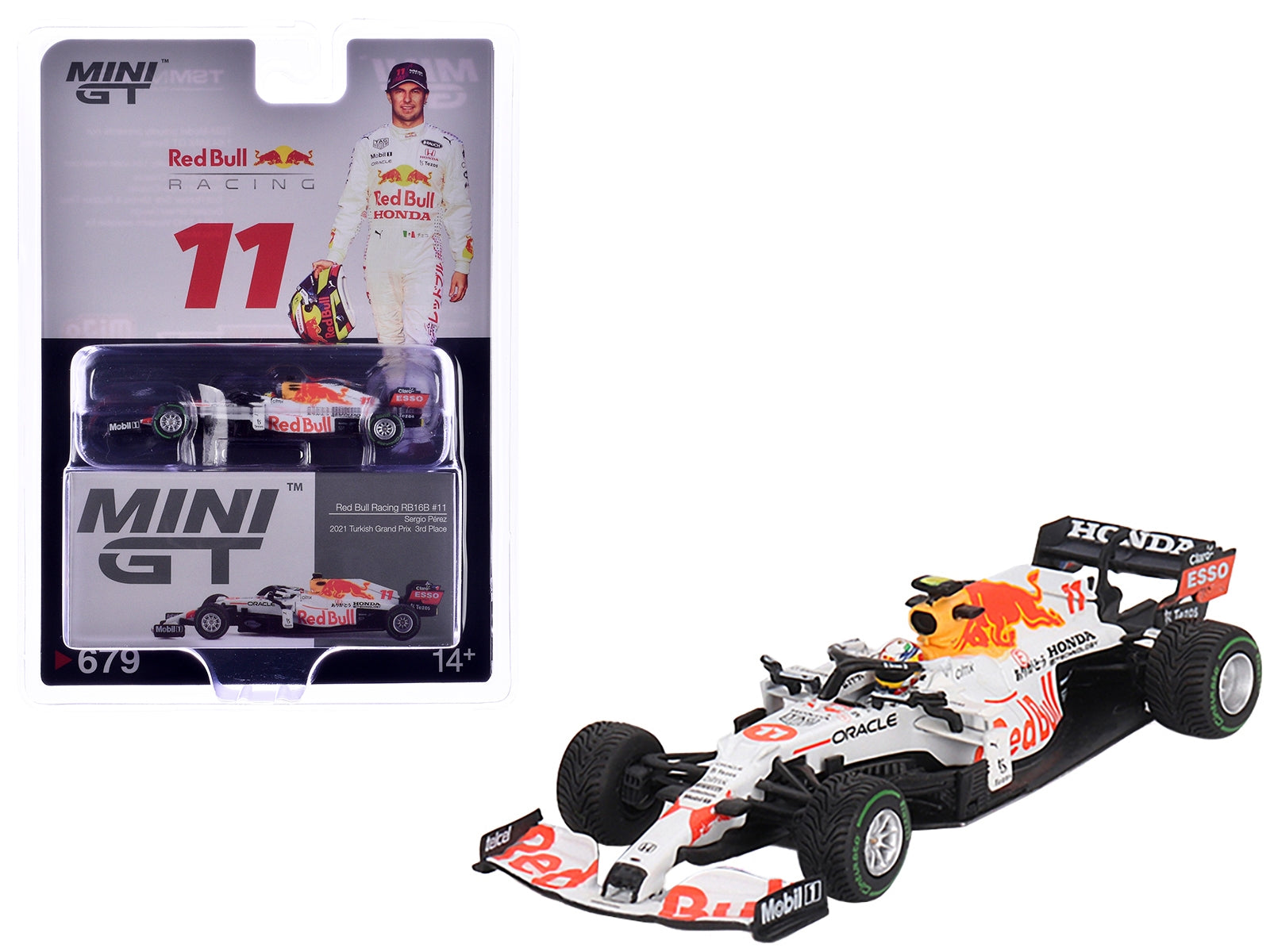 Red Bull Racing RB16B #11 Sergio Perez "Oracle-Honda" 3rd Place Formula One F1 "Turkish GP" (2021) Limited Edition 1/64 Diecast Model Car by Mini GT Mini GT