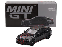 Load image into Gallery viewer, BMW M4 CSL Black Sapphire with Carbon Top and Red Stripes Limited Edition to 2760 pieces Worldwide 1/64 Diecast Model Car by Mini GT Mini GT
