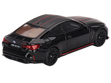 Load image into Gallery viewer, BMW M4 CSL Black Sapphire with Carbon Top and Red Stripes Limited Edition to 2760 pieces Worldwide 1/64 Diecast Model Car by Mini GT Mini GT
