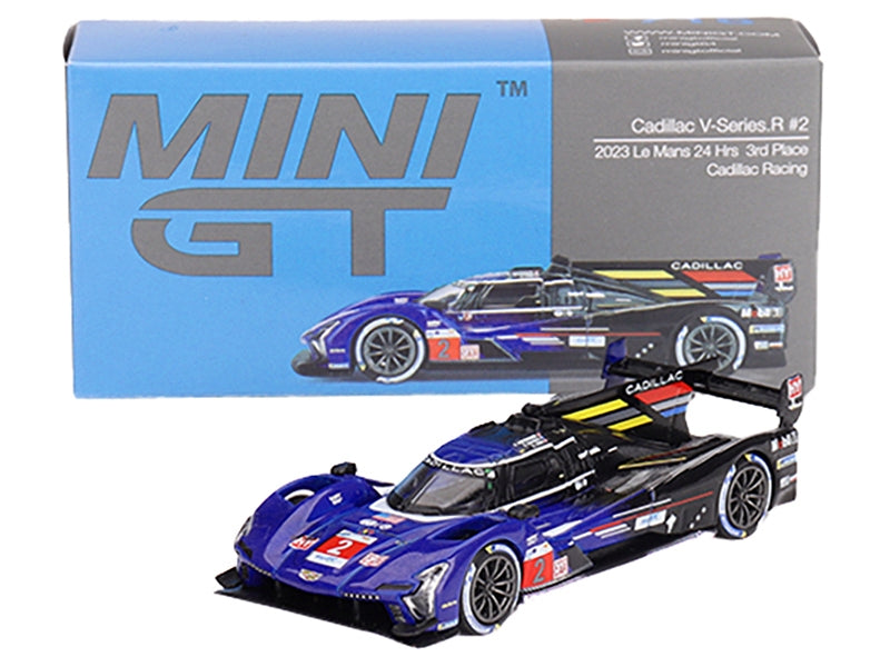 Cadillac V-Series.R #2 Earl Bamber - Alex Lynn - Richard Westbrook "Cadillac Racing" 3rd Place "24 Hours of Le Mans" (2023) Limited Edition to 5400 pieces Worldwide 1/64 Diecast Model Car by Mini GT Mini GT