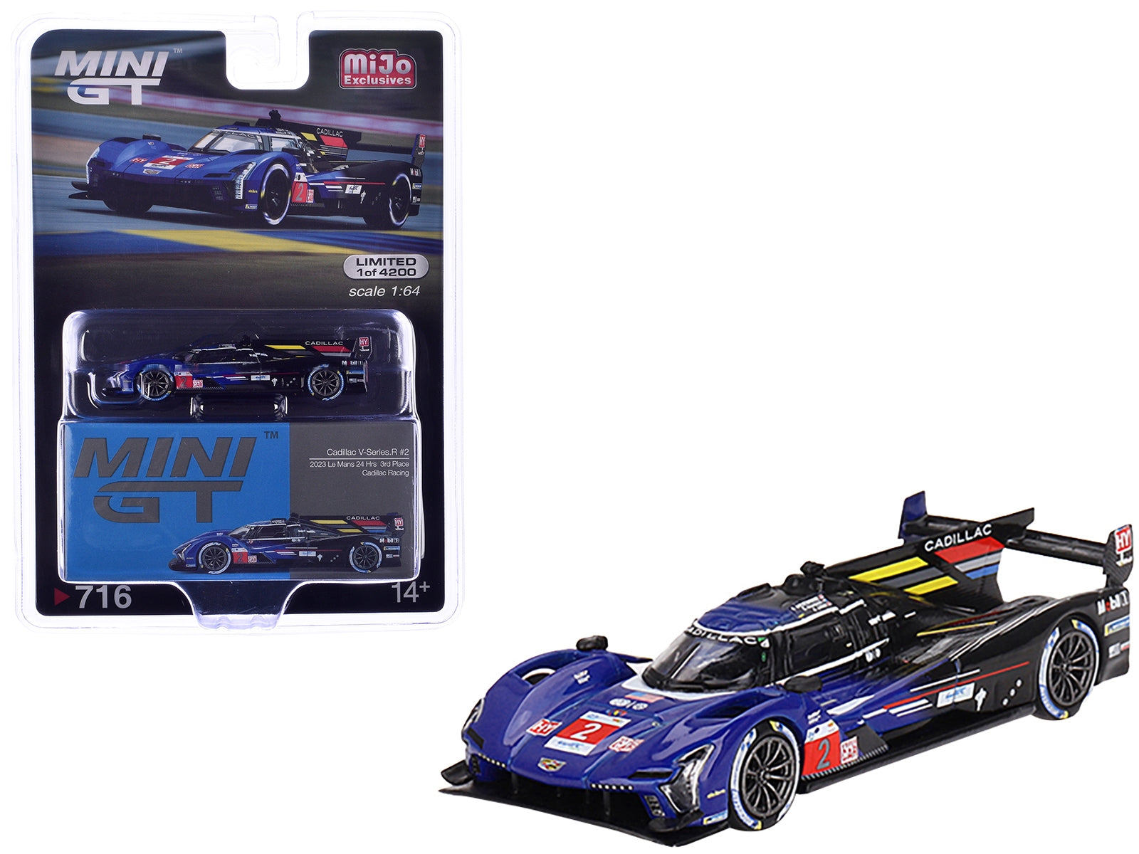 Cadillac V-Series.R #2 Earl Bamber - Alex Lynn - Richard Westbrook "Cadillac Racing" 3rd Place "24 Hours of Le Mans" (2023) Limited Edition to 5400 pieces Worldwide 1/64 Diecast Model Car by Mini GT Mini GT