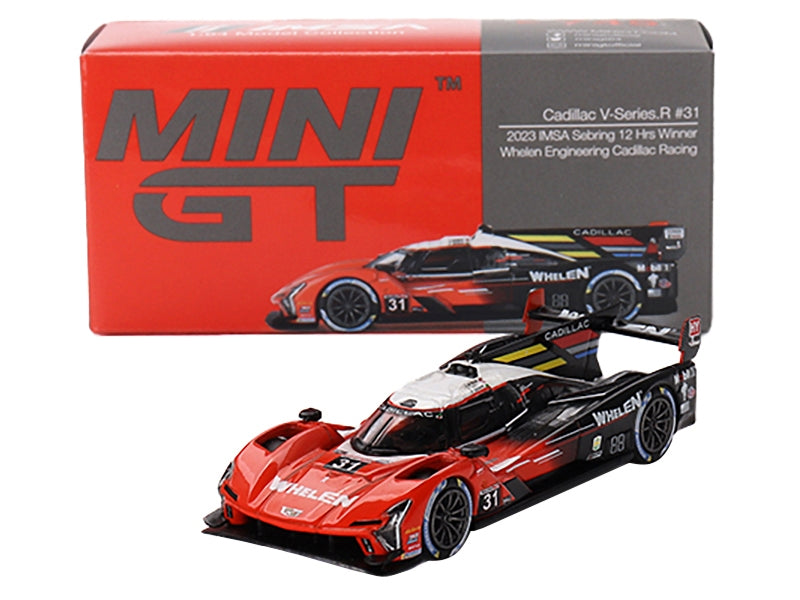 Cadillac V-Series.R #31 Jack Aitken - Pipo Derani - Alexander Sims "Whelen Engineering Racing" Winner IMSA "12 Hours of Sebring" (2023) Limited Edition to 5400 pieces Worldwide 1/64 Diecast Model Car by Mini GT Mini GT