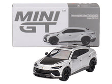 Load image into Gallery viewer, Lamborghini Urus Performante Grigio Nimbus Gray Metallic with Carbon Hood Limited Edition to 5400 pieces Worldwide 1/64 Diecast Model Car by Mini GT Mini GT
