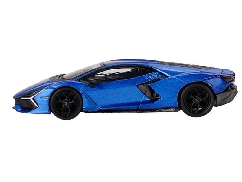 Lamborghini Revuelto Blu Eleos Blue Metallic Limited Edition to 8400 pieces Worldwide 1/64 Diecast Model Car by Mini GT Mini GT