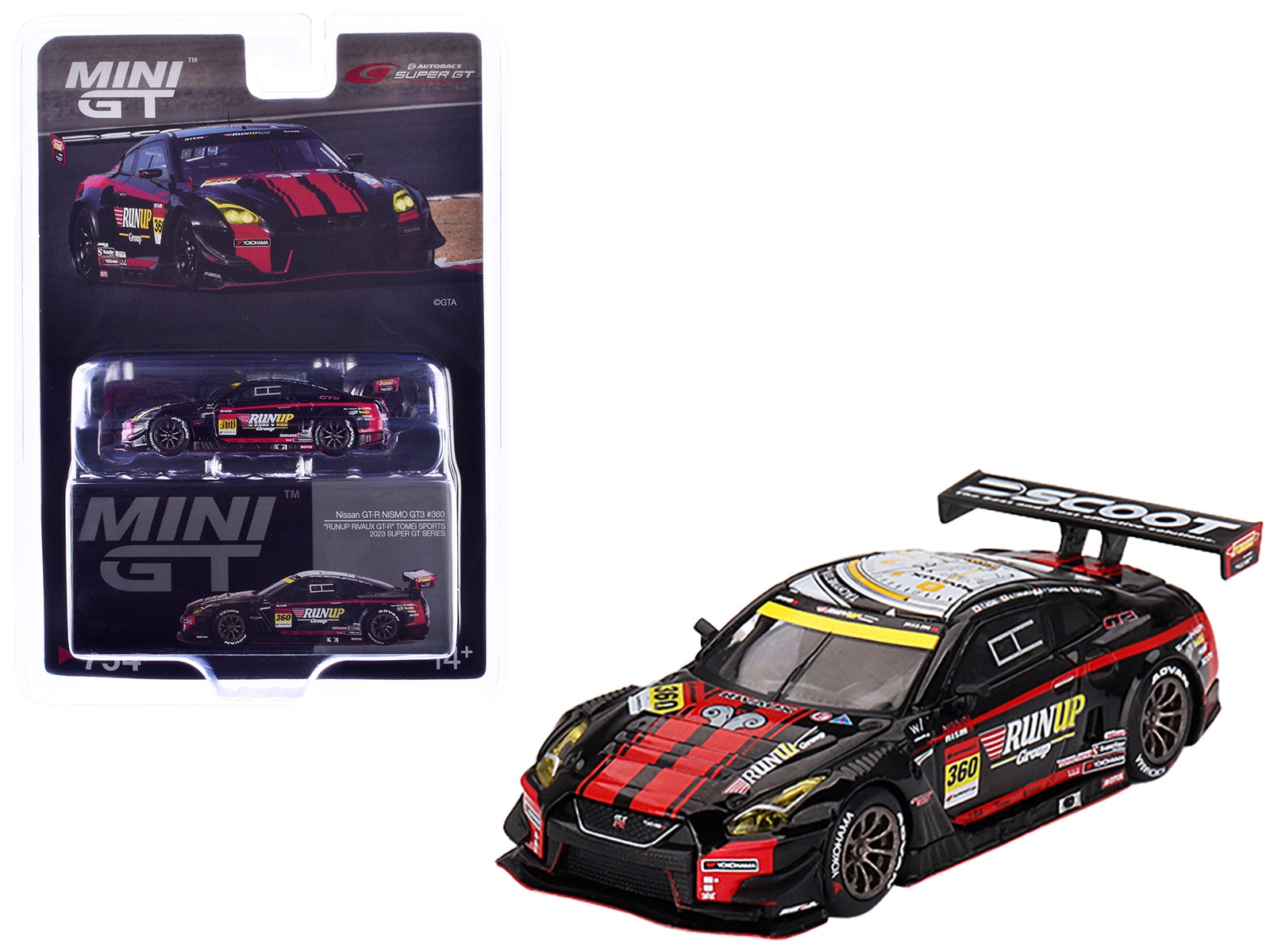 Nissan GT-R NISMO GT3 #360 Takayuki Aoki - Atsushi Tanaka - Takuya Otaki - Yusaku Shibata "Tomei Sports" "Super GT Series" (2023) Limited Edition 1/64 Diecast Model Car by Mini GT Mini GT