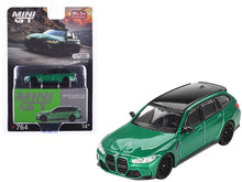 Load image into Gallery viewer, BMW M3 Competition Touring Isle of Man Green Metallic with Black Top Limited Edition to 3600 pieces Worldwide 1/64 Diecast Model Car by Mini GT Mini GT
