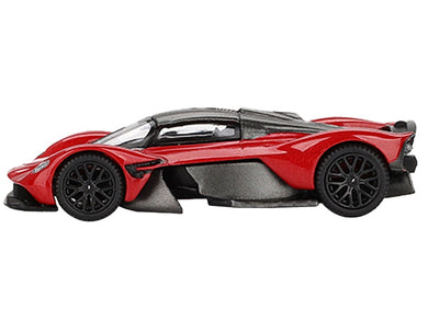 Aston Martin Valkyrie Hyper Red with Carbon Top Limited Edition to 3960 pieces Worldwide 1/64 Diecast Model Car by Mini GT Mini GT