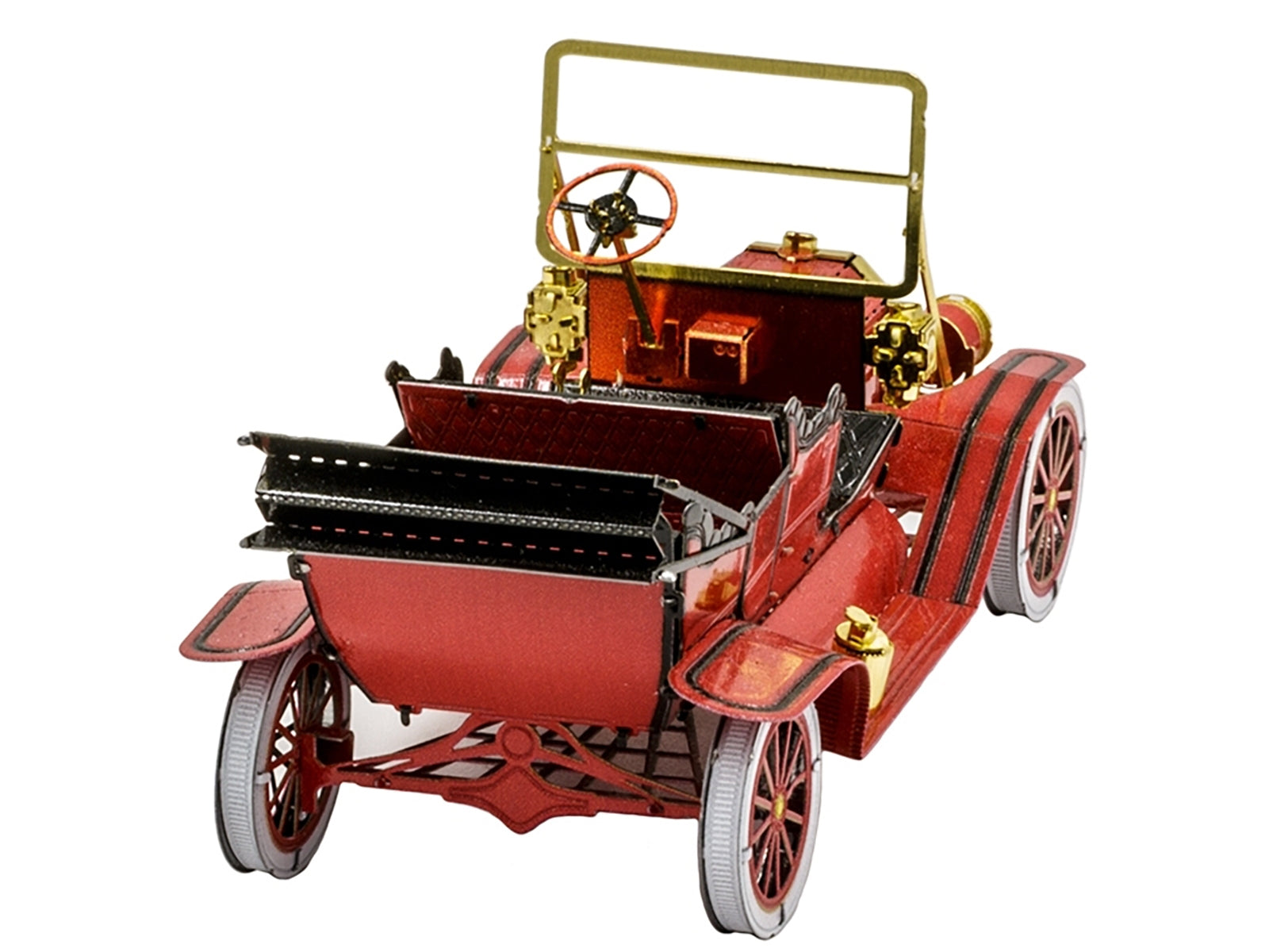 Model Kit 1908 Ford Model T Red (Moderate Difficulty) Steel Model by Metal Earth Metal Earth