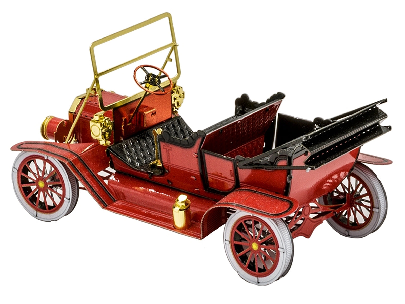 Model Kit 1908 Ford Model T Red (Moderate Difficulty) Steel Model by Metal Earth Metal Earth