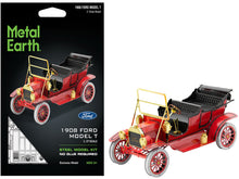 Load image into Gallery viewer, Model Kit 1908 Ford Model T Red (Moderate Difficulty) Steel Model by Metal Earth Metal Earth
